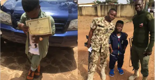 Outgoing Corps member shows of his NYSC certificate & new car as he hints on meeting his wife in the state
